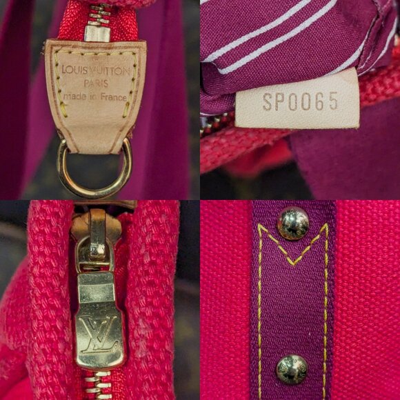 LOUIS VUITTON Cabas Antigua MM Red Purple Tote - Picture 8 of 15